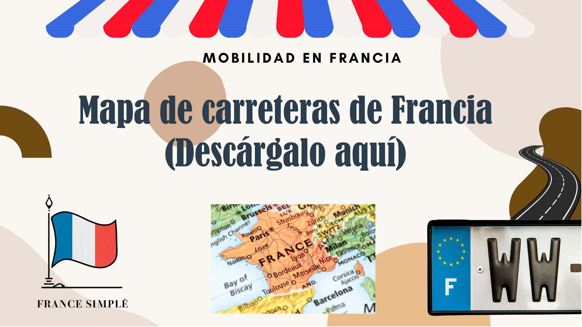 Mapa de carreteras de Francia en PDF gratis: Descárgalo ahora